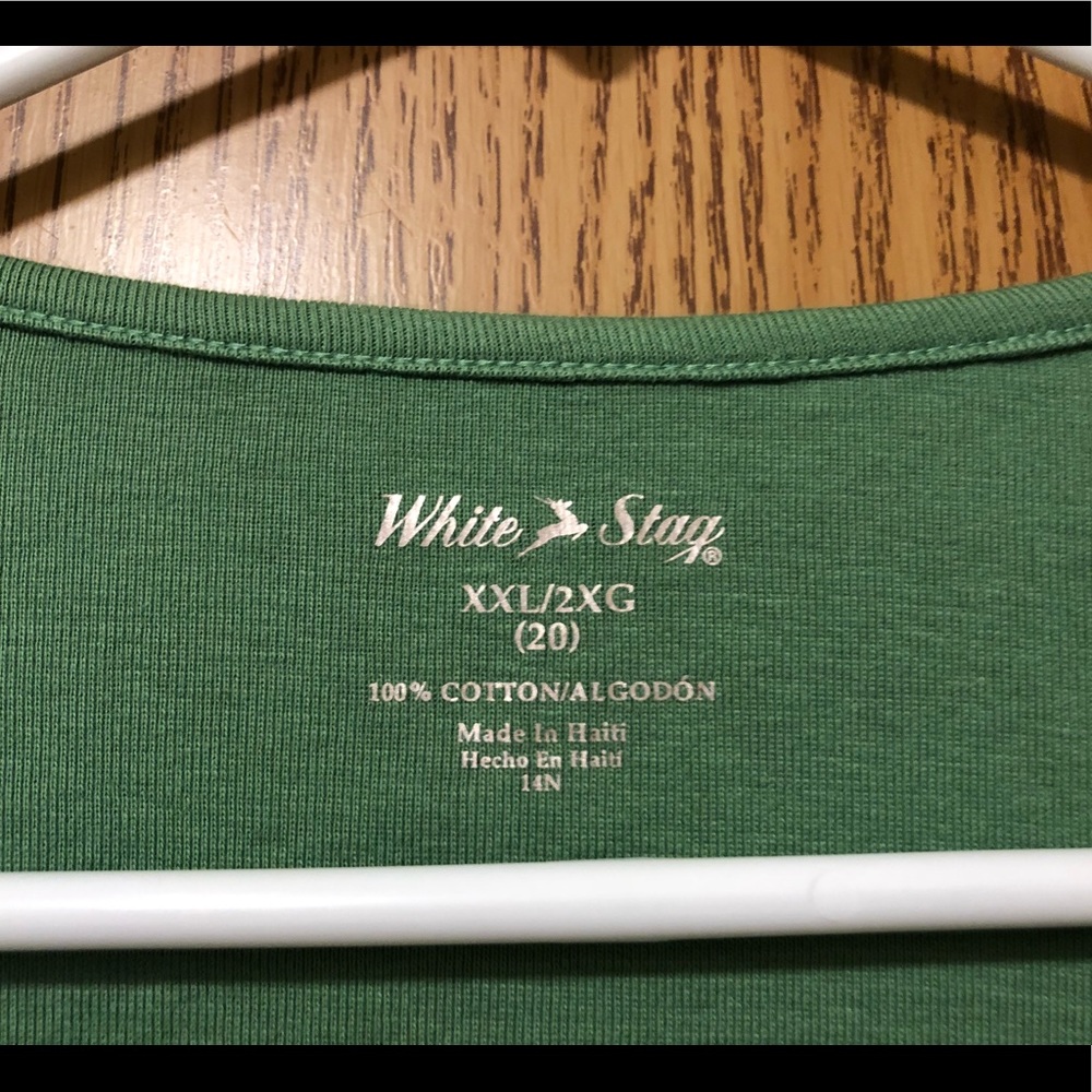 ๐ด Green White Stag Sweatshirt XXL Like New - Picture 3 of 3